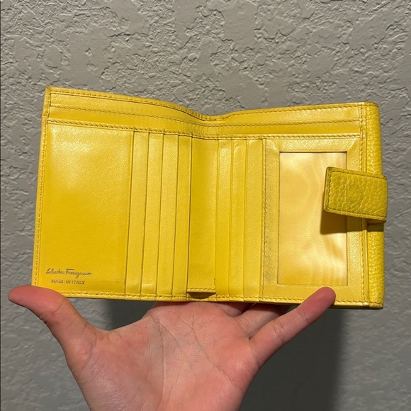 Authentic Salvatore Ferragamo Yellow Wallet SOLD AS IS - Picture 3 of 16